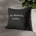 Auf Deutsch, bitte. Faux Suede Square Pillowcase — German Language Quote Decorative Pillow Cover Home Decor La Vie Bien Auf Deutsch, bitte. Faux Suede Square Pillowcase — German Language Quote Decorative Pillow Cover