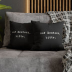 Auf Deutsch, bitte. Faux Suede Square Pillowcase — German Language Quote Decorative Pillow Cover Home Decor La Vie Bien Auf Deutsch, bitte. Faux Suede Square Pillowcase — German Language Quote Decorative Pillow Cover
