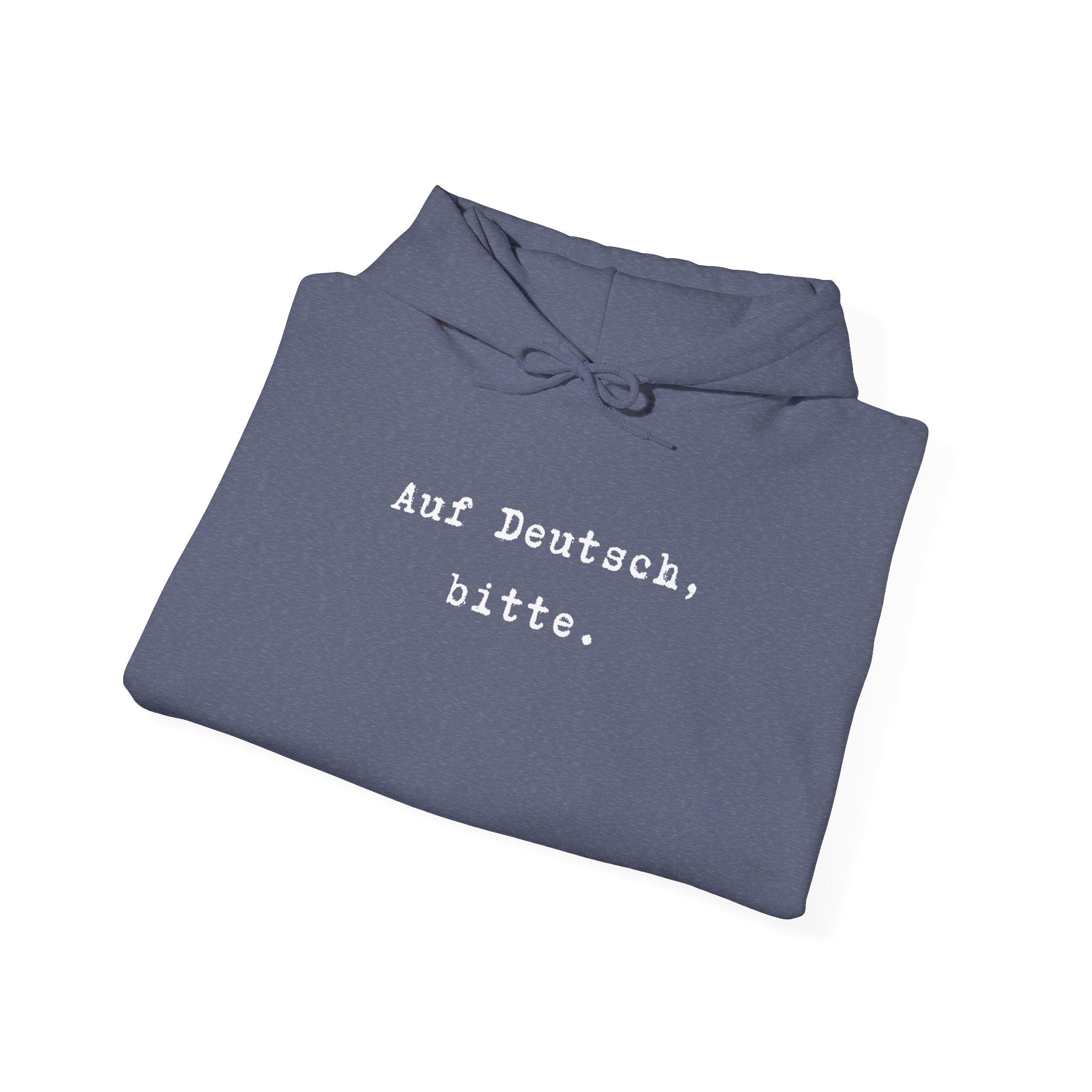 Auf Deutsch bitte Hoodie, Minimal Text Design, German Phrase Pullover Hoodie La Vie Bien Auf Deutsch bitte Hoodie, Minimal Text Design, German Phrase Pullover