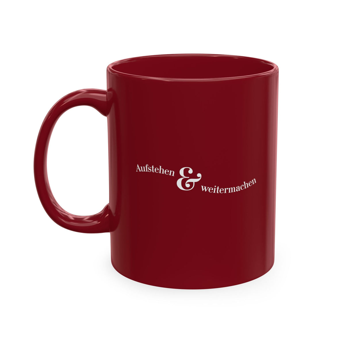 Aufstehen und weitermachen Minimalist Mug, Ceramic Mug for mental health Mug La Vie Bien Aufstehen und weitermachen Minimalist Mug, Ceramic Mug for mental health