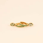 August Birthstone Huggie Hoop Charms by Oh Clementine