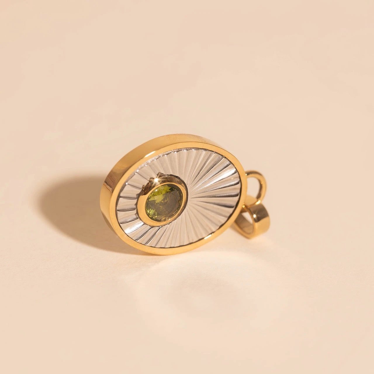 August Birthstone Necklace Charm by Oh Clementine