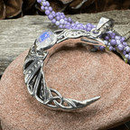 Aulay Celtic Raven Moon Necklace in Sterling Silver Pendant La Vie Bien Aulay Celtic Raven Moon Necklace in Sterling Silver