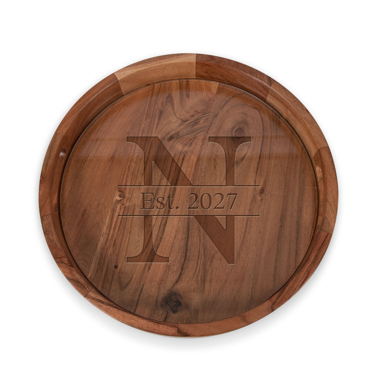 Monogram - Barista Serving Tray with Glass Insert