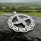 Aura Irish Saint Brigid's Cross Necklace in Sterling Silver Pendant La Vie Bien Aura Irish Saint Brigid's Cross Necklace in Sterling Silver