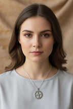 Aura Irish Saint Brigid's Cross Necklace in Sterling Silver Pendant La Vie Bien Aura Irish Saint Brigid's Cross Necklace in Sterling Silver