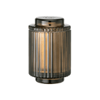 Aurélie Reeded Glass Candle: Hearth & Velvet Flames - (M)