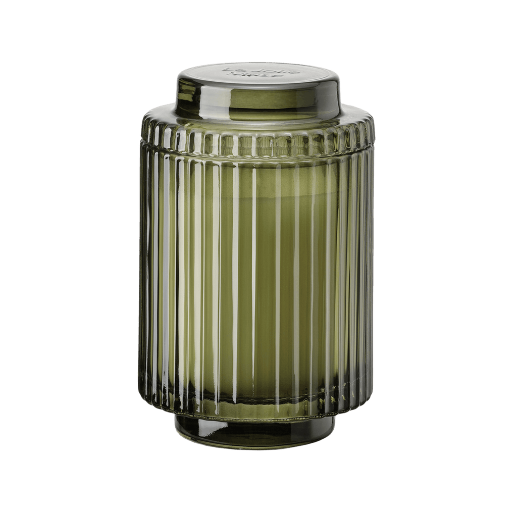 Aurélie Reeded Glass Candle: Mandarin Matcha (M)