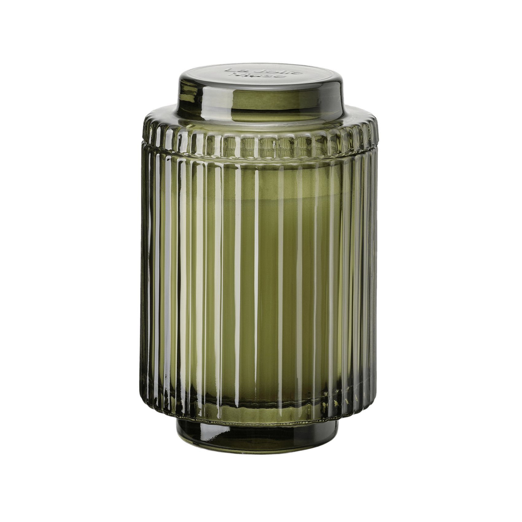 Aurélie Reeded Glass Candle: Mandarin Matcha (M)