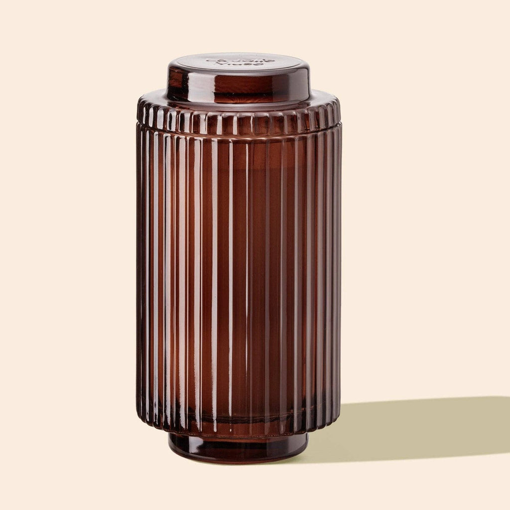 Aurélie Reeded Glass Candle: Tomato & Vine (L & M)