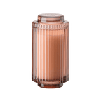 Aurélie Reeded Glass Candle: Watermelon Mint Zest (L & M)