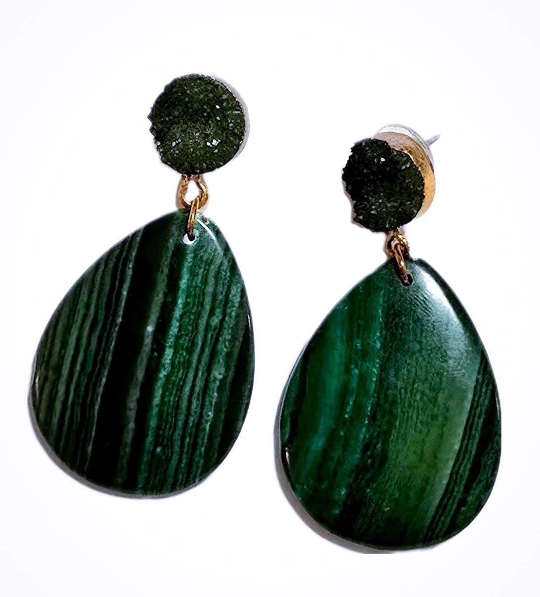 Authentic Malachite Earrings