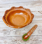 Authentic Mexican Molcajete with Spoon Molcajete Mexicano de Barro con Cuchara La Vie Bien Authentic Mexican Molcajete with Spoon Molcajete Mexicano de Barro con Cuchara