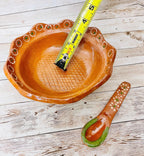Authentic Mexican Molcajete with Spoon Molcajete Mexicano de Barro con Cuchara La Vie Bien Authentic Mexican Molcajete with Spoon Molcajete Mexicano de Barro con Cuchara