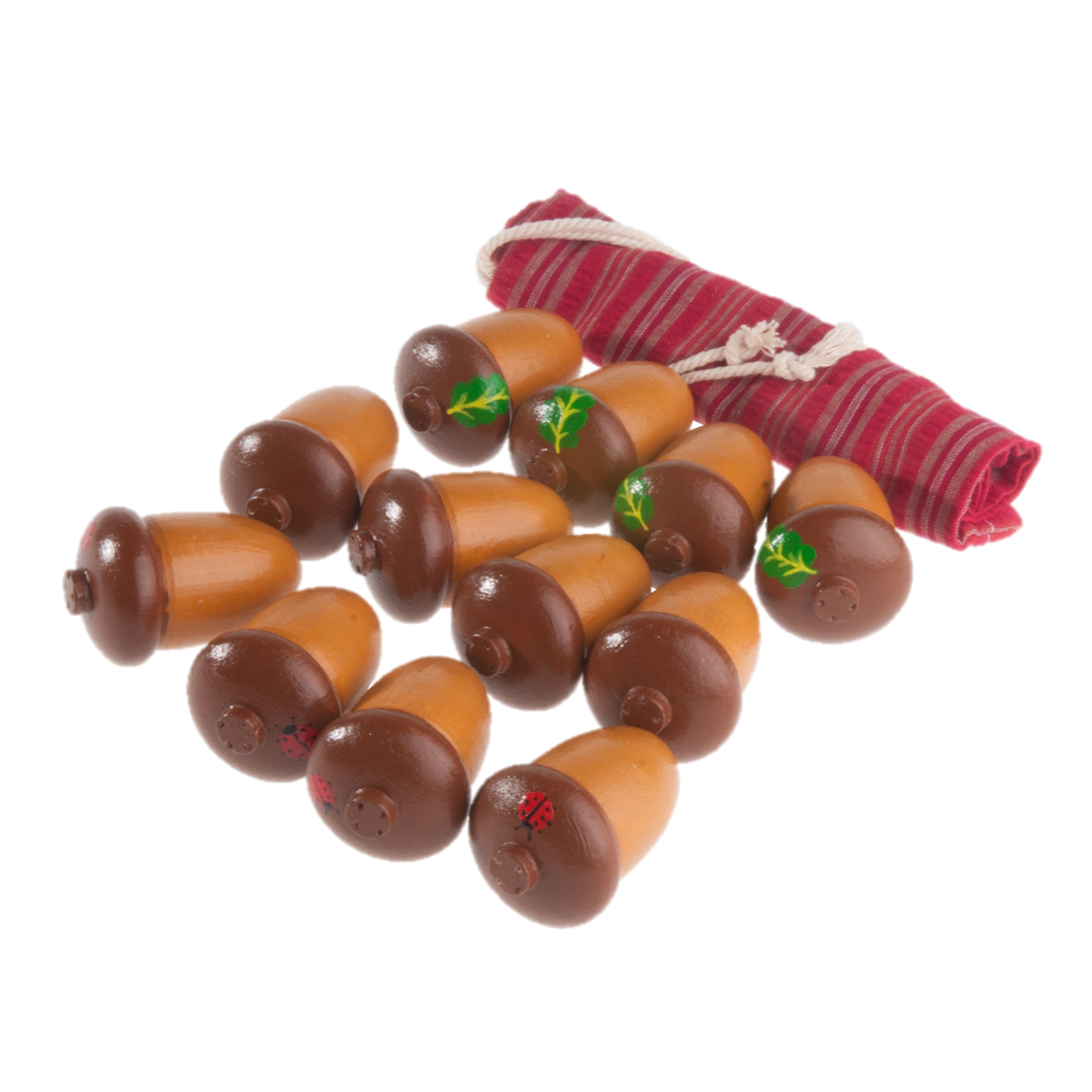 Montessori Wooden Counting Acorns — Set of 12