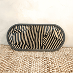 Avant Graphic Lacquered Oval Tray