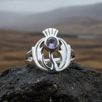 Averon Scottish Thistle Amethyst Ring Ring La Vie Bien Averon Scottish Thistle Amethyst Ring