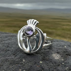 Averon Scottish Thistle Amethyst Ring Ring La Vie Bien Averon Scottish Thistle Amethyst Ring