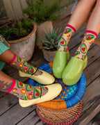 Avocado Lover Sheer Crew Sock by Sock Candy