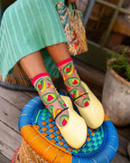 Avocado Lover Sheer Crew Sock by Sock Candy