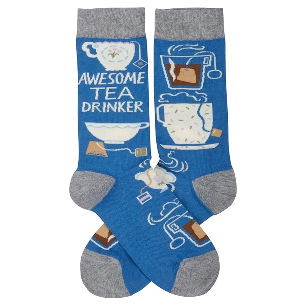 Awesome Tea Drinker Socks | Funny Tea Lover Gift, Colorful Novelty Crew Socks Socks La Vie Bien Awesome Tea Drinker Socks | Funny Tea Lover Gift, Colorful Novelty Crew Socks