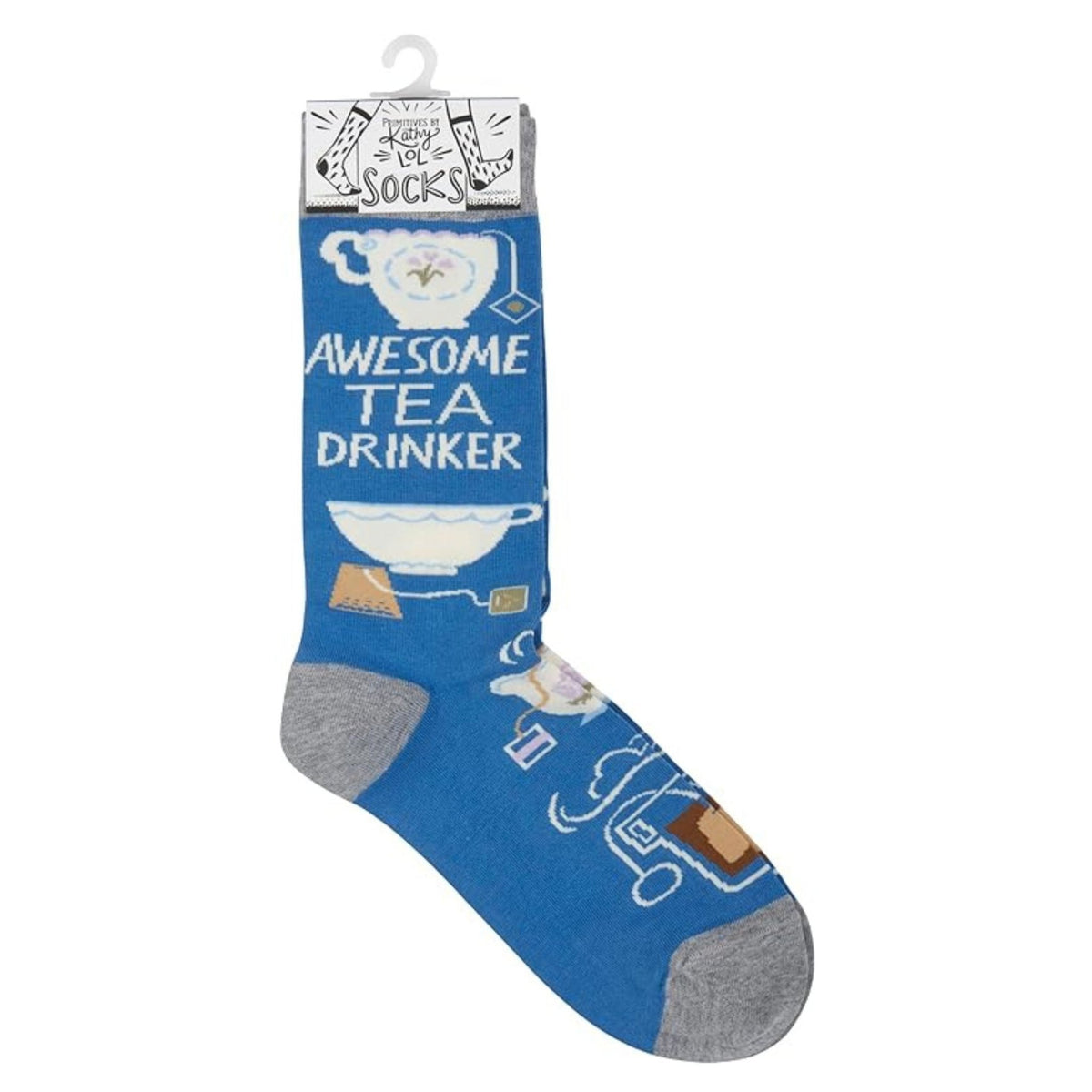 Awesome Tea Drinker Socks | Funny Tea Lover Gift, Colorful Novelty Crew Socks Socks La Vie Bien Awesome Tea Drinker Socks | Funny Tea Lover Gift, Colorful Novelty Crew Socks