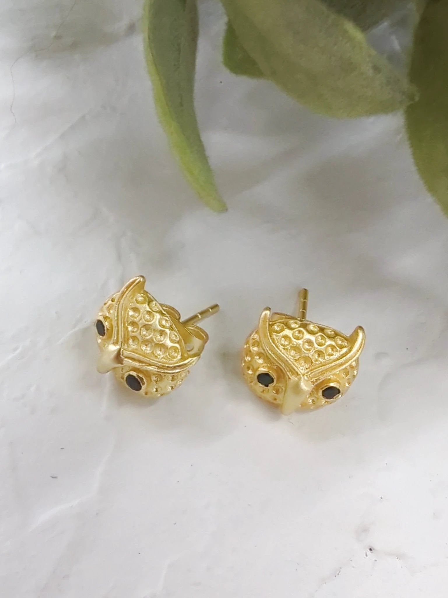 Azia Owl Stud Earrings by Ash & Rose