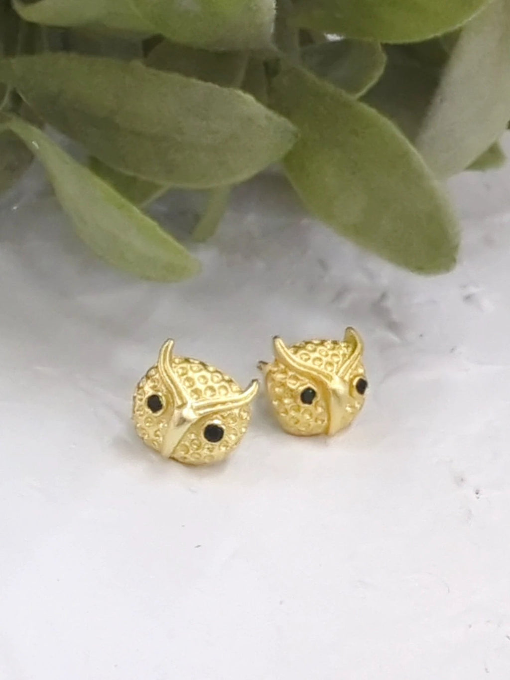 Azia Owl Stud Earrings by Ash & Rose