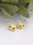Azia Owl Stud Earrings by Ash & Rose