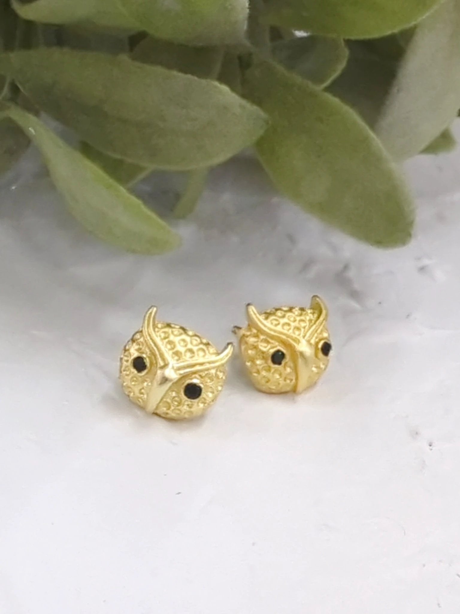 Azia Owl Stud Earrings by Ash & Rose