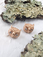 Azia Owl Stud Earrings by Ash & Rose