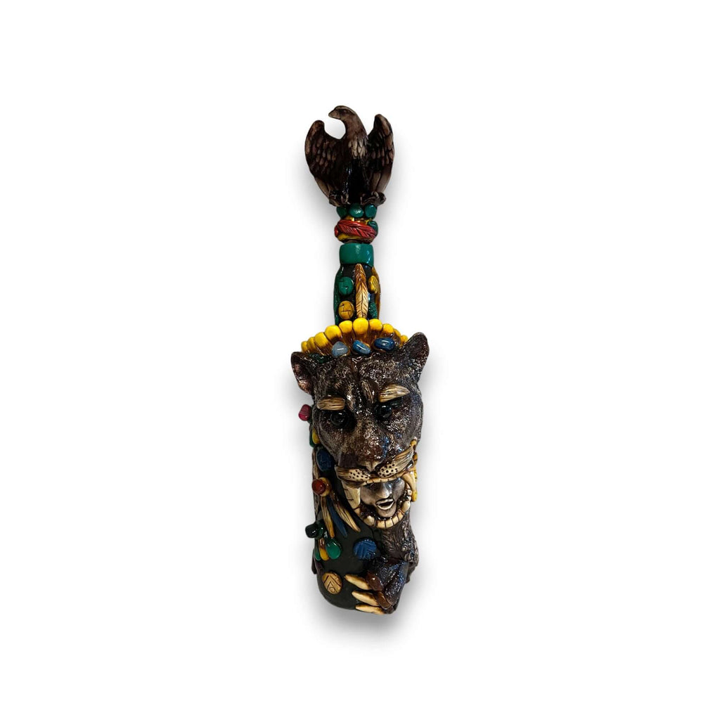 Aztec Warrior Tequila Set | Handmade Mexican Shot Glass & Decanter Set Aztec Decor La Vie Bien Aztec Warrior Tequila Set | Handmade Mexican Shot Glass & Decanter Set
