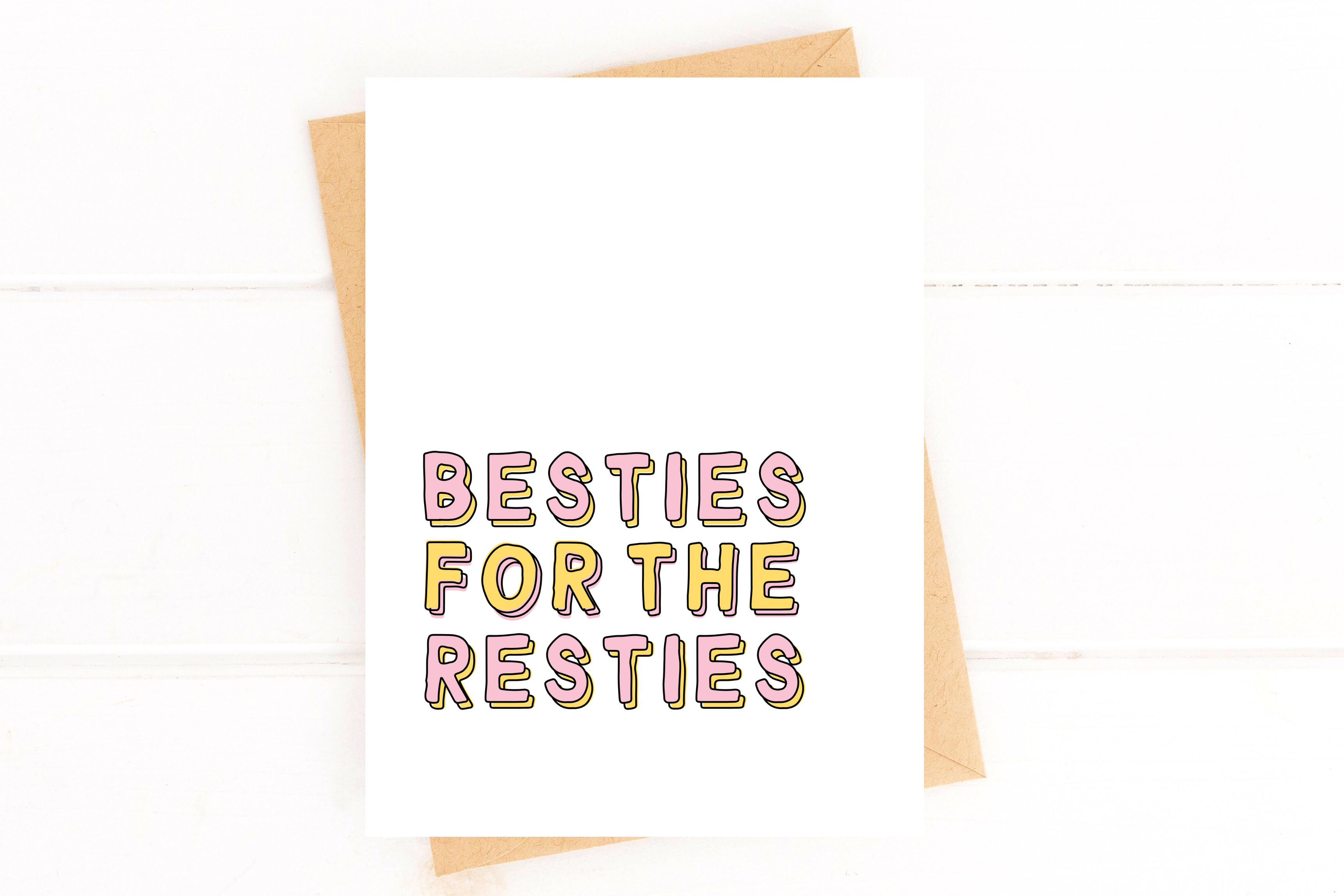 Besties for the Resties Galentine's Day Card Valentines Card