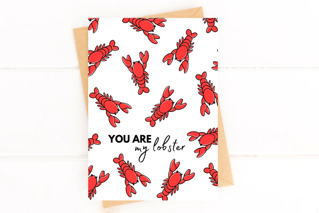 You Are My Lobster Valentine's Day Card by Five Dot Post