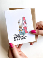 Your Birthday It's a Vibe Birthday Card Crystal Birthday Incense Birthday Card by Five Dot Post