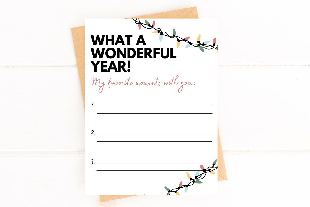 Fill in the Blank Favorite Moments Holiday Card
