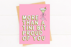 A Tini Bit Proud Cute Congratulations Card Girlie You Did It by Five Dot Post