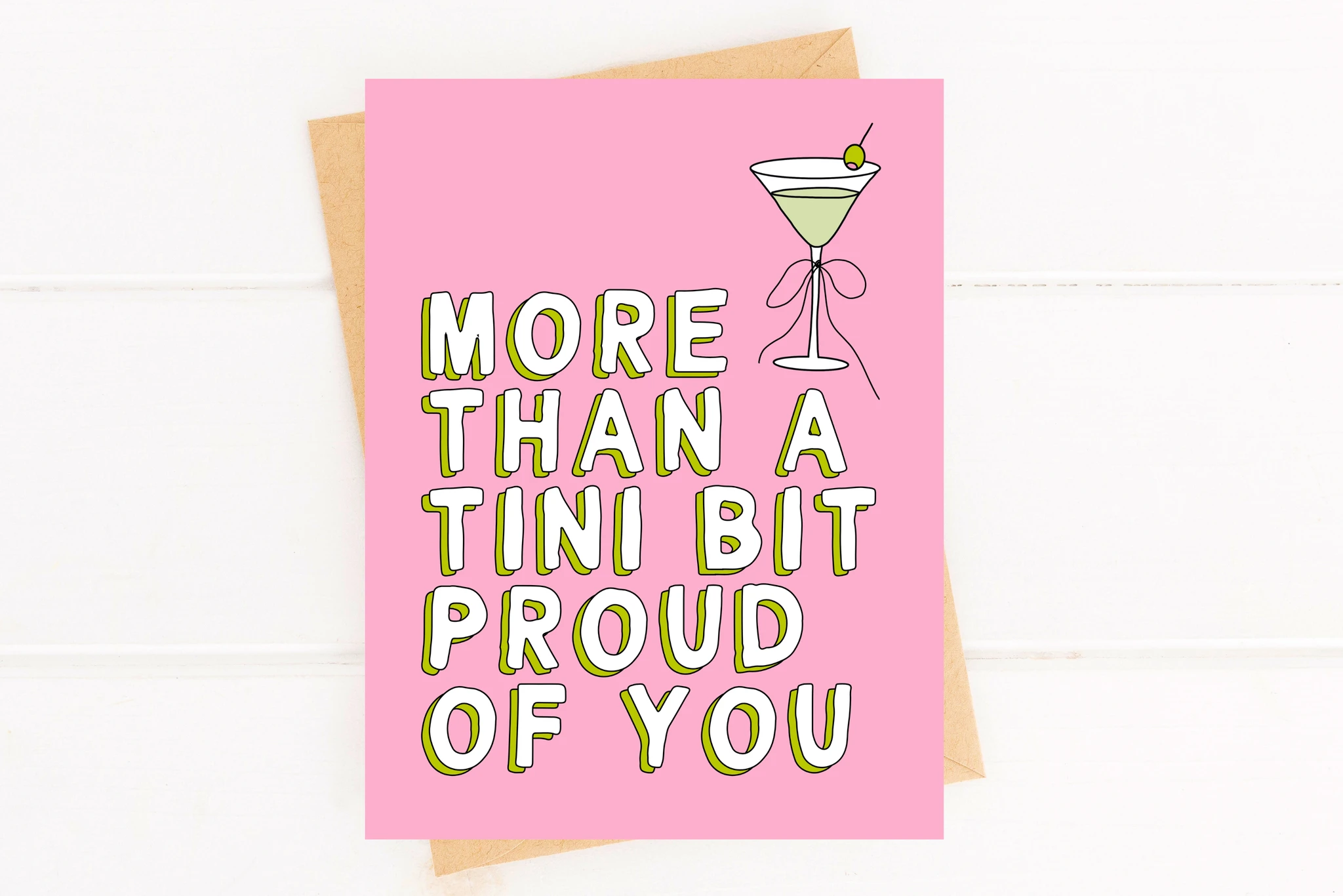 A Tini Bit Proud Cute Congratulations Card Girlie You Did It by Five Dot Post