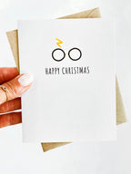 Harry Potter Inspired Christmas Card, Magical Happy Christmas, HP Lover Card by Five Dot Post
