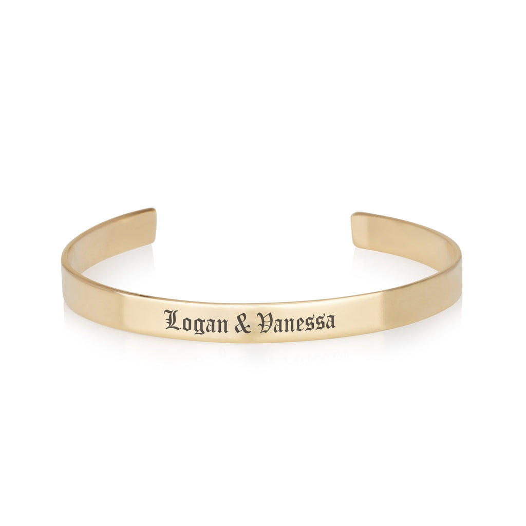 Custom Two Names Cuff Bracelet