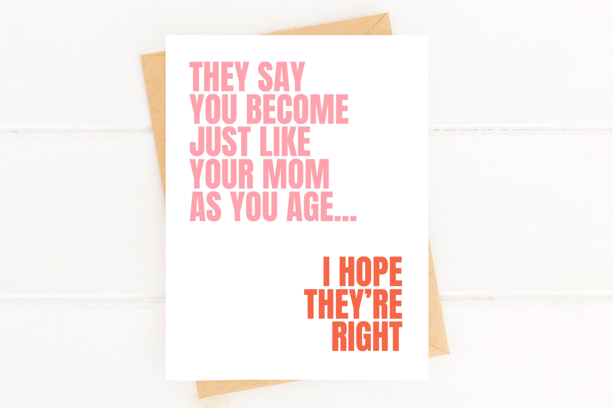 Funny Mother's Day Card Becoming Your Mom Just Like Mom Card by Five Dot Post