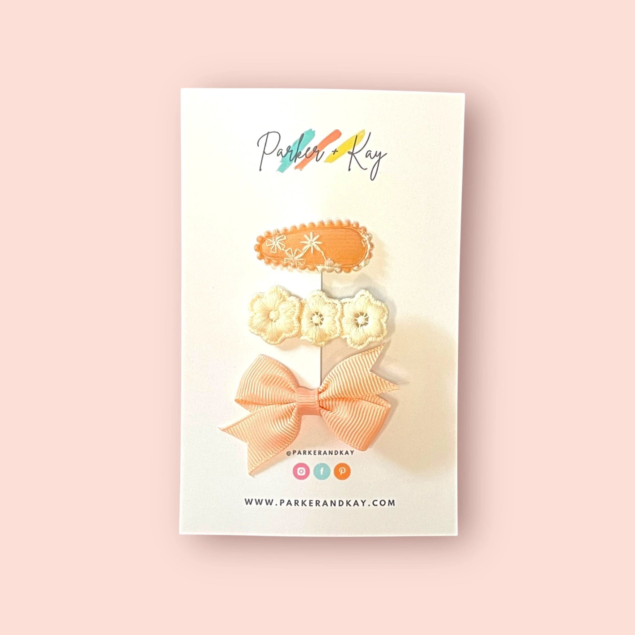 Baby 3-Piece Hair Clips Variety Set by Parker + Kay Creative