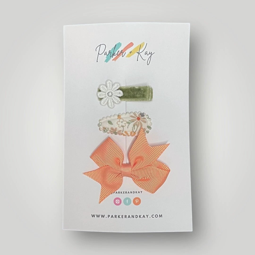 Baby 3-Piece Hair Clips Variety Set by Parker + Kay Creative