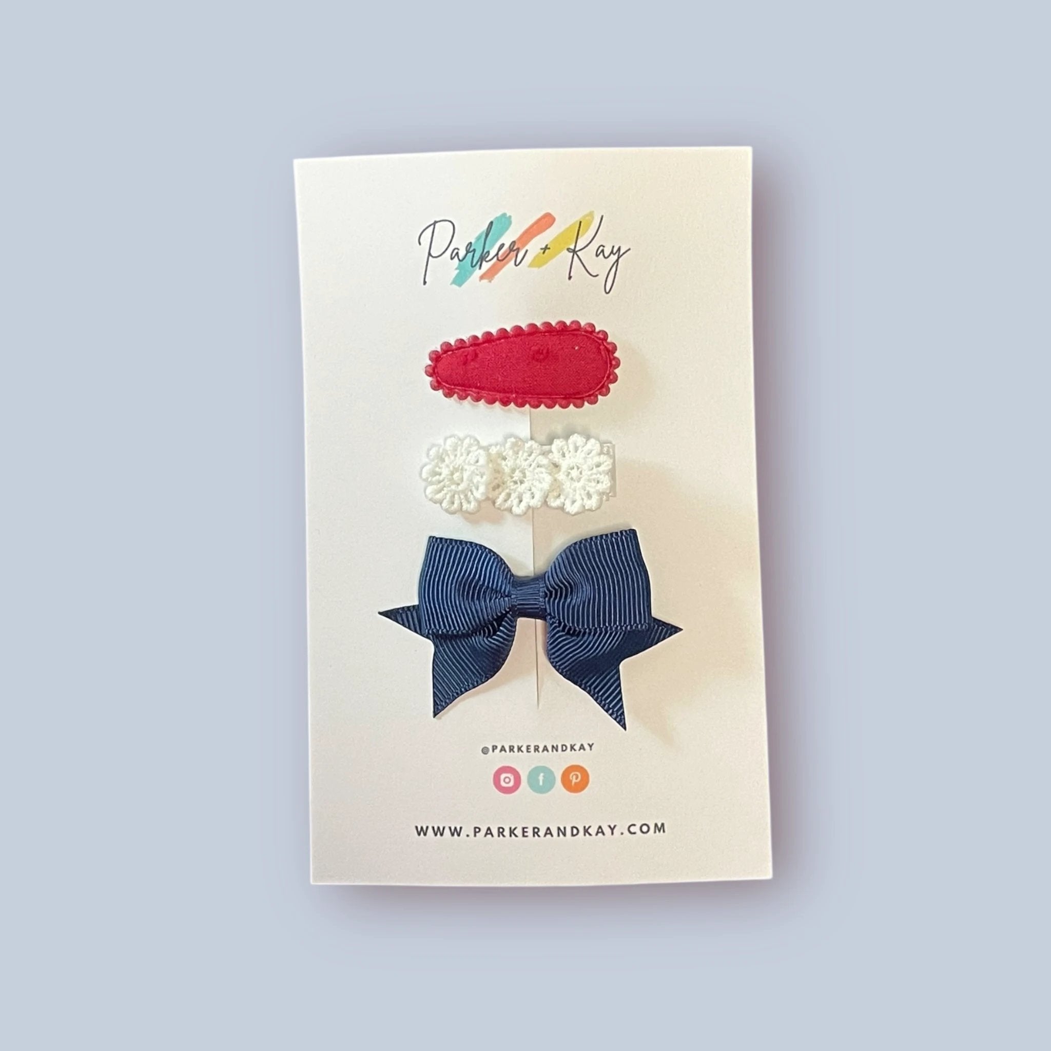 Baby 3-Piece Hair Clips Variety Set by Parker + Kay Creative