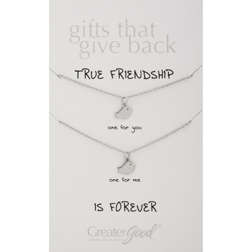 Baby Bird Friends Pewter Necklaces - Set of 2 Necklaces - Fashion La Vie Bien Baby Bird Friends Pewter Necklaces - Set of 2