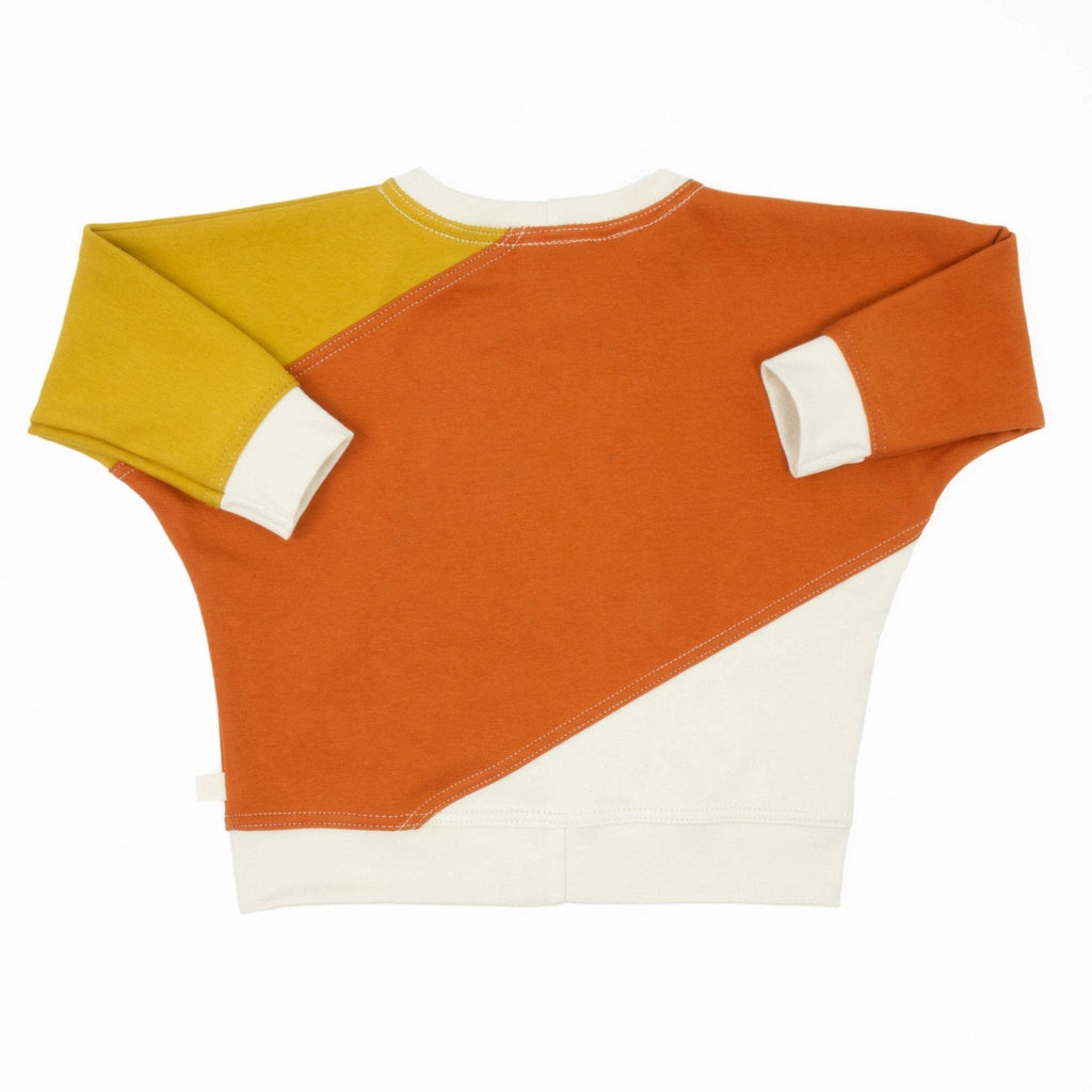 Baby Diagonal Colorblock Sweatshirt by Peace House Studio