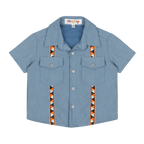 Baby Hemd Shirt – Short Sleeve Multicultural Button - Down for Kids