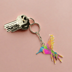 Baby Hummingbird Seed Bead Key Chain - Mexico Keychains La Vie Bien Baby Hummingbird Seed Bead Key Chain - Mexico