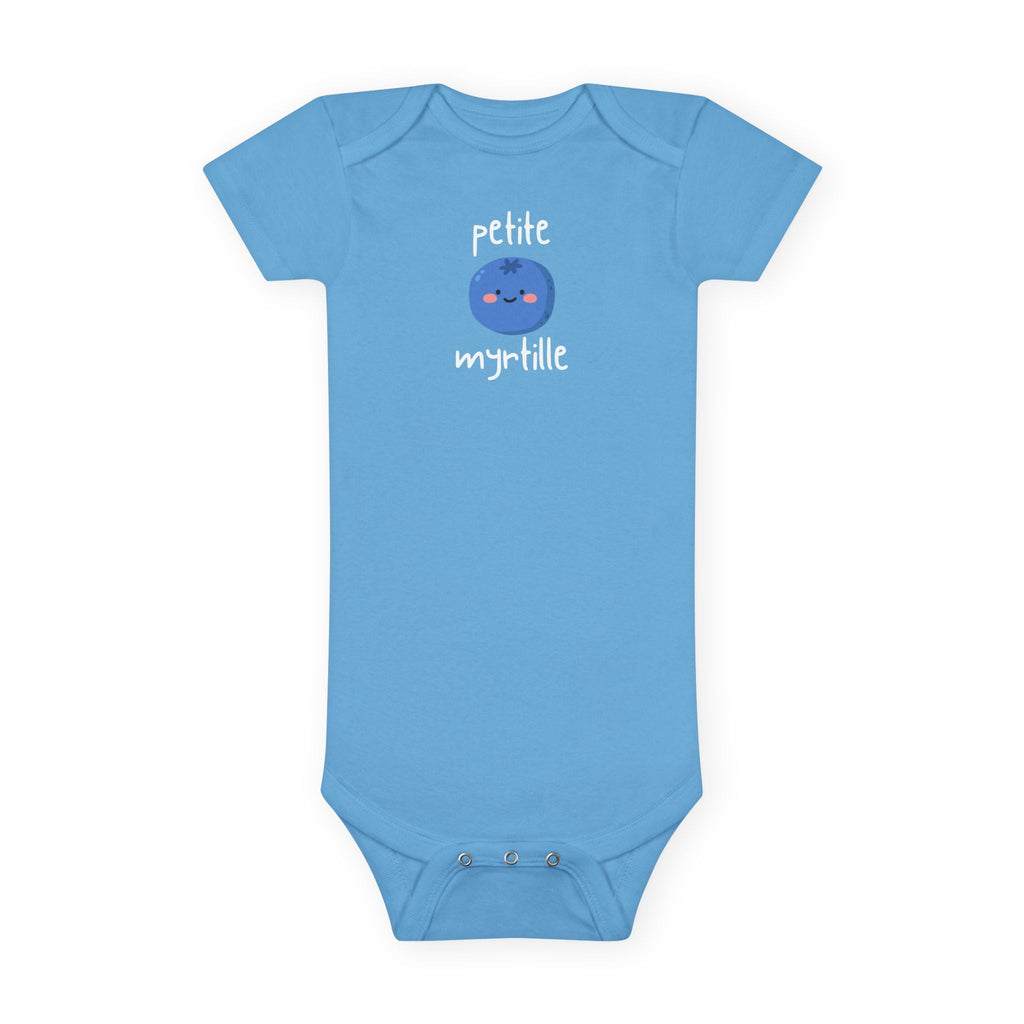 Baby Onesie with 'petite myrtille' Cute Blueberry Graphic — Infant Bodysuit Kids clothes La Vie Bien Baby Onesie with 'petite myrtille' Cute Blueberry Graphic — Infant Bodysuit
