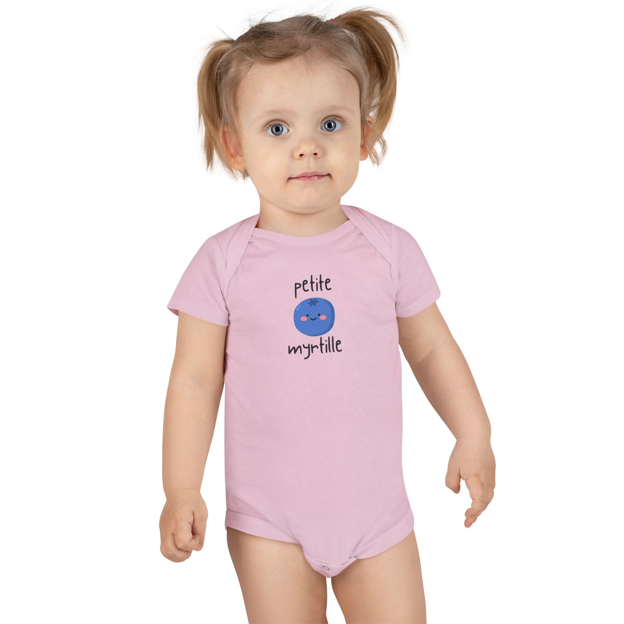 Baby Onesie with 'petite myrtille' Cute Blueberry Graphic — Infant Bodysuit Kids clothes La Vie Bien Baby Onesie with 'petite myrtille' Cute Blueberry Graphic — Infant Bodysuit